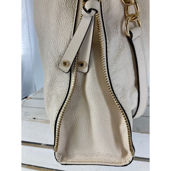 MICHAEL KORS, IVORY PEBBLED LEATHER SHOULDER BAG (ASIS) - Picture 9 of 15